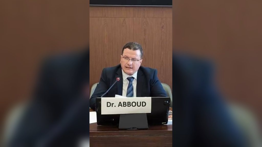 الدكتور علي عبود،أمام مجلس الأمم المتحدة لحقوق الإنسان